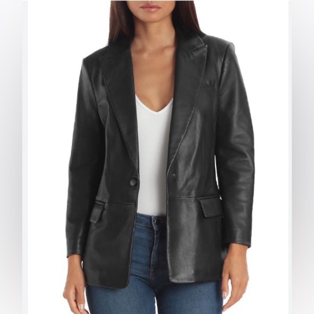BAGATELLE City 100% real leather Blazer Jacket